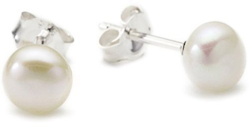 Vinani Damen Ohrstecker 925 Silber - kleine Süßwasserzuchtperlen Ohrring Set für Frauen aus 925 Sterling Silber OPK