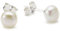 Vinani Damen Ohrstecker 925 Silber - kleine Süßwasserzuchtperlen Ohrring Set für Frauen aus 925 Sterling Silber OPK