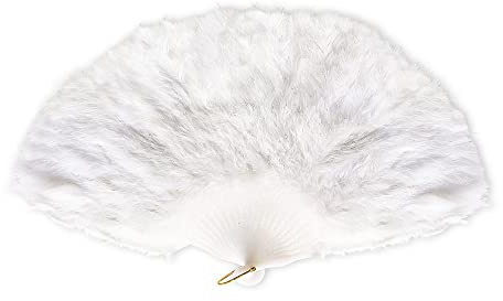 Feather Fan White Accessory for Fancy Dress