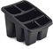 Black Plastic Cutlery Holder Sink Tidy Drainer Organiser Rack Spoon Utensil Holder
