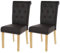 Mendler 2er-Set Esszimmerstuhl Chesterfield II, Stuhl Küchenstuhl, Nieten - Kunstleder, Coffee, helle Beine