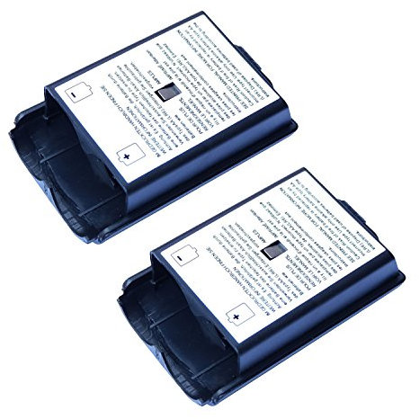 2x Black Battery Cover For Microsoft Xbox 360 Wireless Controller