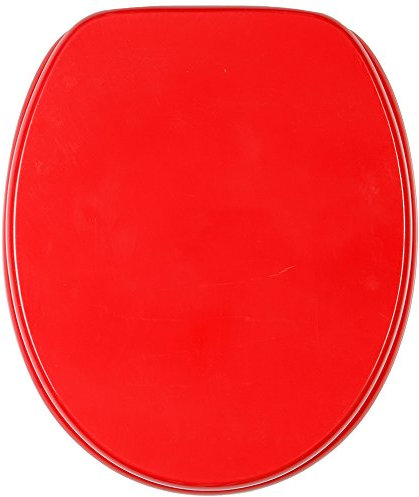 Sanilo Sedile WC, grande scelta di belli copriwater uni, da legno robusto e di alta qualità (Rosso)