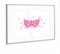 artboxONE Poster mit Rahmen Silber 30x20 cm Pink Rose Butterfly von Kamil Hajek - gerahmtes Poster
