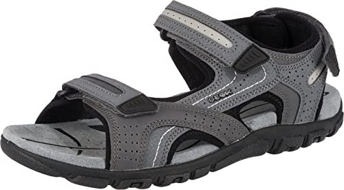 Geox Homme Uomo Sandal Strada D Sandales, Stone/Lt Grey, 39 EU