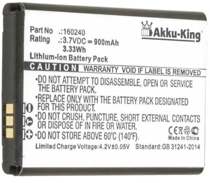 Akku-King Akku kompatibel mit SteelSeries 160240 - Li-Ion 900mAh - für SteelSeries H Wireless Gaming-Headset 61298RX, Siberia 800, 840