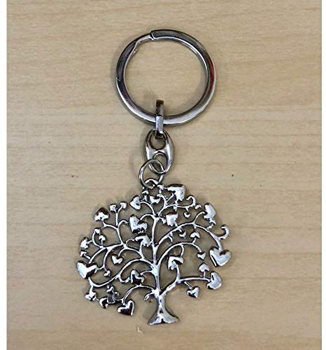 Portachiavi metallo ALBERO DELLA VITA bomboniera matrimonio comunione