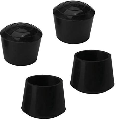 sourcing map 4pcs Leg Caps Tips 25mm 1 Inch Anti Slip Rubber Furniture Table Feet Cover Floor Protector Reduce Noise Prevent Scratches Black