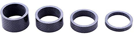 VGEBY 4Pcs Bike Headset Spacer, Full Carbon Fiber Bicycle Stem Headset Washer for Mountain Road Bike Ride