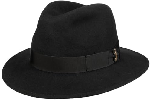 Borsalino Piemonte Traveller Wollhut Wollfilzhut Filzhut Damen/Herren - Made in Italy mit Ripsband, Ripsband Herbst-Winter Winter