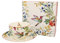 Duo Kollektion Linnea Tasse mit Untertasse aus New Bone China Porzellan in Geschenkbox, Kaffeetasse, TeeTasse, Füllmenge 270 ml
