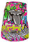 REEFLEXX Reflektor Rucksackhülle Graffiti Tongue, Größe M, für 20-35 Liter Rucksäcke, erhöhte Sichtbarkeit durch Reflektoren, Muster und Farben