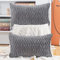 Madizz 2er Set Samt Dekorativ Zierkissenbezüge Luxus Stil Kissenbezug für Sofa für Schlafzimmer Grau 30x50 cm Rechteckigig