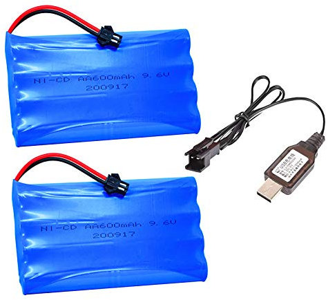 9.6V 600mAh NI-CD Battery AA Battery Pack for RC Toy RC Truck Household Electric Appliances Lighting Equipment with Charging USB Cable