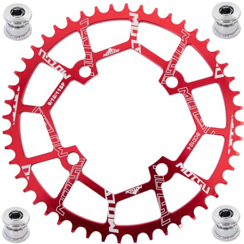 YBEKI 40T 42T 44T 46T 48T 50T 52T Runden Fahrrad Kettenblatt, Schmale Breite Kettenblätter 104 BCD für Rennrad Mountainbike BMX MTB