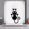 Abaodanba Rideau de Douche Anti Moisissure, 240 x 200 cm, Chat d'humour, 3D, Polyester Imperméable, avec 12 Crochets