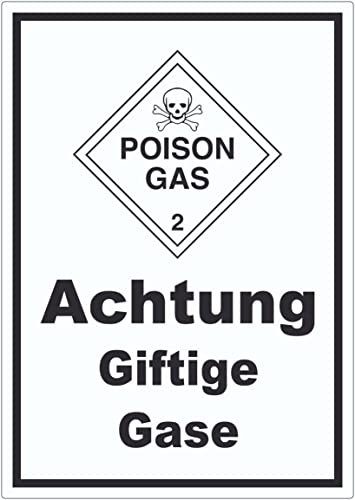 Aufkleber Giftige Gase Poison Gas Totenkopf A7 (74x105mm)
