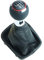 Schaltknauf, Schaltsack und Rahmen - roter Ring - schwarze Naht - 6 Gang kompatibel für Audi A3 8P 2003-2013