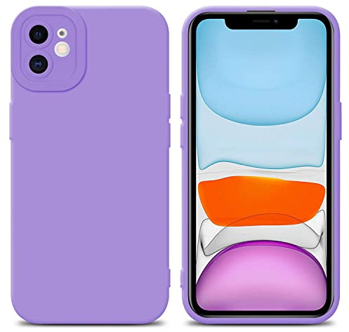 Cadorabo Hülle kompatibel mit Apple iPhone 12 Schutzhülle TPU Silikon Case Liquid Design mit Kameraschutz Slim Kratzfest Weiche Gummi mit Rundumschutz Case Hülle für iPhone 12 in Lila
