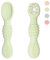 VegMai® PreCuillères pour bébés. Cuillères BLW d'apprentissage, étape 1 + étape 2. Recommandées par les nutritionnistes et les experts BLW. Couverts en silicone antibactérien et ergonomiques.(VERT)