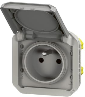 Legrand Plexo 069551l Steckdose, 2p+t, Grau, kompostierbar