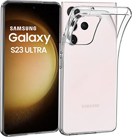 Samsung Galaxy S23 Ultra Case - Crystal Clear Transparent TPU Gel Bumper Phone Case Cover