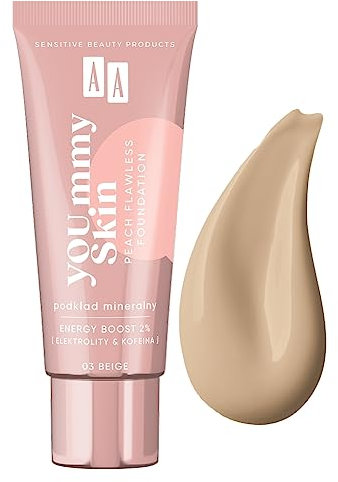 AA YOU.mmy Skin Peach Flawless Foundation Mineralgrundierung 03 Beige 30ml