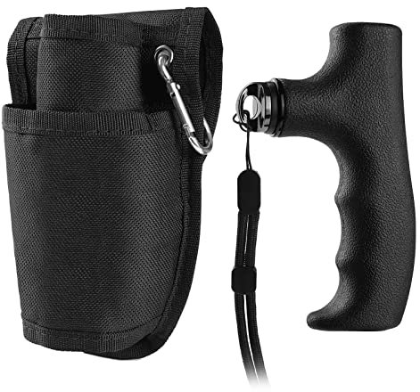 Rigych Monopod Handle Adapter Walking Stick Cane Handle with Monopod Waist Bag Set for Trekking Pole Monopod Handle Hiking Climbing Photography