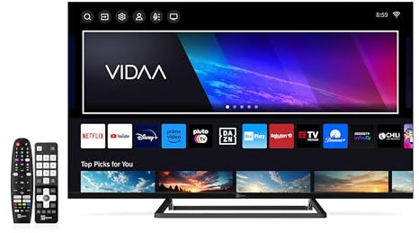TELE System Smart TV 40 pollici Full HD Certificato CAM tivùsat HD TS40FLFHDSMV13, Double Affichage, HbbTV, HDR10 HLG, Téléviseur LED sans Cadre Powered by VIDAA
