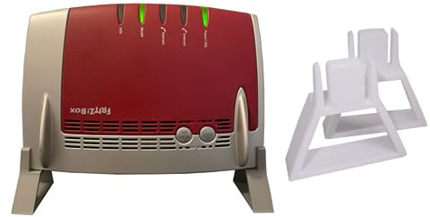 Ständer kompatibel mit AVM FRITZBox 7490/6490 / 3490 | Füße | Halter | Kompatibles Zubehör (43 mm, Weiß) - kein Originalteil