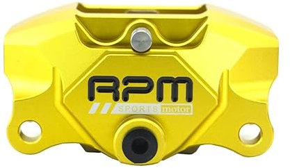 motorrad hinterer bremssattel Für Motorrad P2 * 34 mm hintere CNC-Bremssattel-RPM-Bremspumpe mit Bremsbelägen unter dem doppelten Kolbenloch 84 mm kleine Krabben-Bremssattelleistung ( Color : Gold )