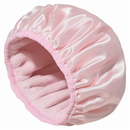 RTRTGS 1 gorro de ducha, impermeable, de triple capa, con forro de microfibra gruesa para mujer, toalla de pelo turbante, reutilizable, gorro de ducha para mujer