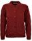 WearAll Women's Ladies Long Sleeve Button Top Aran Knitted Cardigan Button Clouse Crew Neck UK (14/16, Cherry Red)
