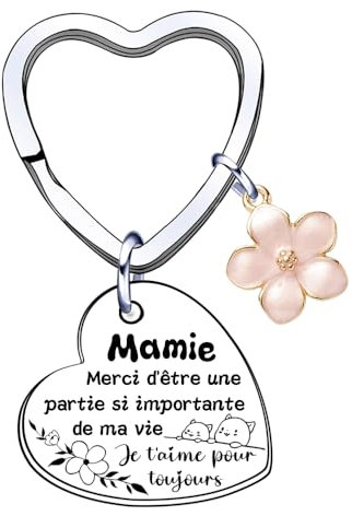 AIMINI Mamie Cadeau Mamie Cadeau Mamie Porte Clés Cadeau Mamie Noel Cadeau Mamie Anniversaire Cadeau Mamie Original Cadeau Mamie Personnalisé Cadeaux Mamie Cadeaux pour la Fête des (1)