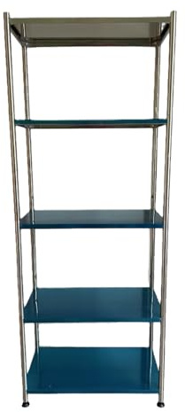 Edelstahl Küchenregal Standregal Regal Badezimmer bis 60kg (5 Böden) 33T x 58B x 167H cm Brette Metall Stärke 0.3mm(!!! Nicht Schwerlastregal !!!)