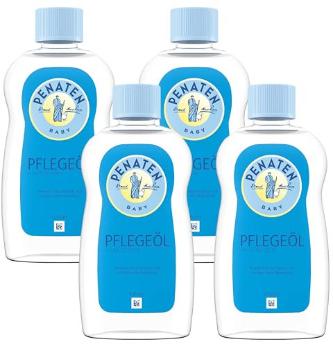 Penaten Pflegeöl – Ideal für die Babymassage – 1 x 500ml (Packung mit 4)