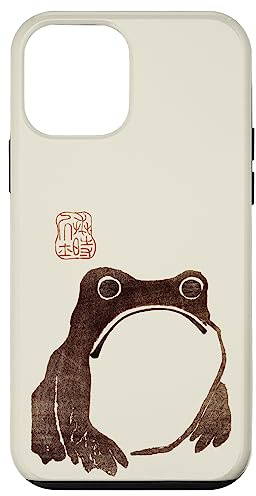 Grumpy Japanese Frog Cute Cottagecore Frogie Case for iPhone 12 mini