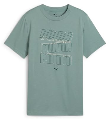 Puma Jungen ESS Logo Lab Hog Tee B T-Shirts, Green Moon, 176 EU