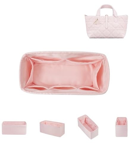 DGAZ Satin Taschen Organizer für Toujours Medium, Bag Insert, Pearl Grey