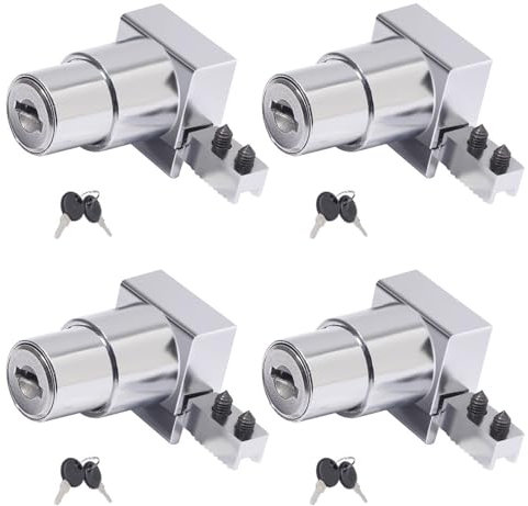 GMBYLBY 4 lucchetti per porte in vetro scorrevoli, singoli e a doppia porta