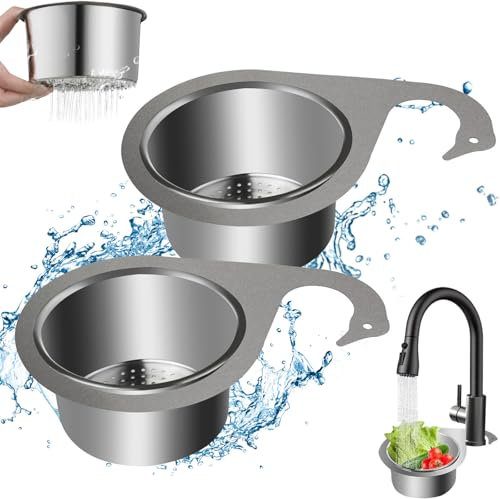 Jogoico Panier Crépine D'évier Cygne en Acier Inoxydable 2 PCS Panier de Filtre en Forme de Cygne Panier d'évier Cuisine Panier de vidange multifonct pour Fruits Légumes Déchets Restes
