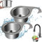 Cestello per Lavello a Forma di Cigno in Acciaio Inossidabile, Swan Sink Strainer Basket, Cestello di Scarico per Lavello da Cucina, Cestello Per Filtro per Frutta e Verdura (2 Pezzi)