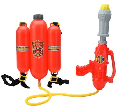Amagogo Wasserspielzeug in Form eines Feuerlöschers, Feuerwehr-Rucksack, Wasserspielzeug, Rollenspiel, Wassersprüher, mit Rucksacktank, für den Sommerpool