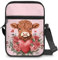 KUIFORTI Borsa a tracolla per donne e ragazze, graziosa borsa a tracolla con cerniera, piccola borsa a tracolla, San Valentino Mucca Rosa, Taglia unica