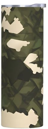 Without Accessories Thermobecher, Edelstahl, Armee-Camouflage-Druck, isoliert, perfekt für Büro, Auto, Sport und Zuhause, 590 ml