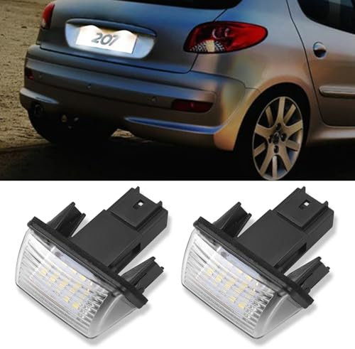 Erato Éclairage de plaque d'immatriculation à LED CanBus compatible avec 206 2D 3D 4D 5D /207 3D 5D /306 5D /307 4D 5D /308 5D /406 5D /407 5D /5008 5D/ Partner M59 B9 M49 / Partner Tepee (B9)
