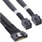InLine Slim SAS Kabel, SFF-8654 8i zu 2x SFF-8643, 0,5m, 27648A