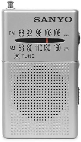 Radio Sanyo de Bolsillo Am/FM Color Plata Modelo ks125P