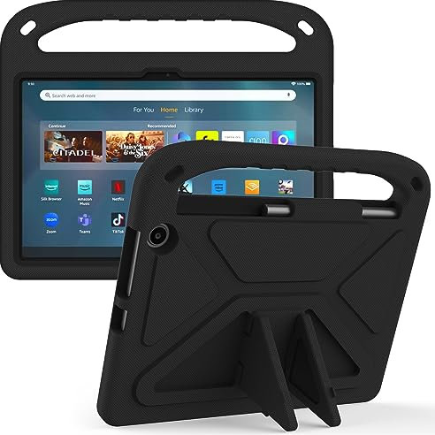 MGUEIAO Compatibile con Amazon Fire Max 11 per Custodia,Antiurto Protettiva con Cavalletto,Custodia Protettiva per Amazon Fire Max 11-Nero
