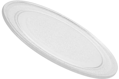 Mikrowellen Glasplatte 24,5cm Weiß als Drehteller für Mikrowelle | Drehteller Mikrowelle, Hitzebeständig und Leicht zu Reinigen, Einfach Einsetzen und Herausnehmen